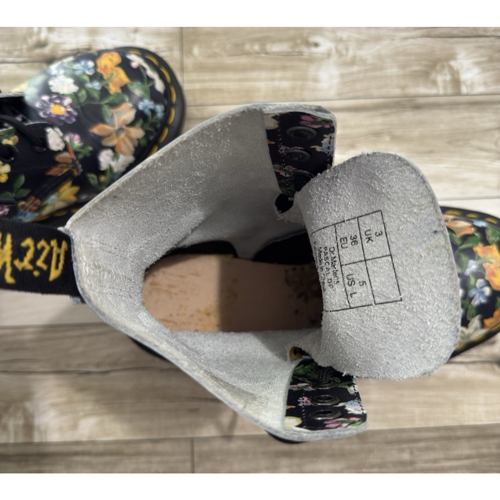 Dr. Martens 1460 Pascal Darcy Floral Leather Combat Boots Sz 36/5-5.5M - Picture 8 of 8